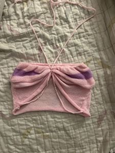 Pink Knit Halter Top