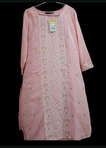 Shrishti Brand New Pink Embroidered Kurti