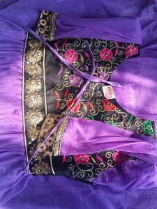Embroidered Net Dress 👗 Violet To Purple 💜