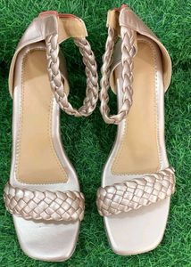 Braided Ankle Strap Heels