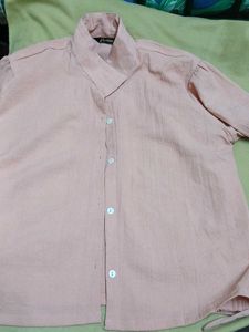 Peach Button-Up Shirt