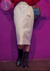 Elegant Corduroy Pencil Skirt