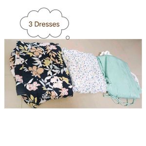 3 Floral Dresses Bundle