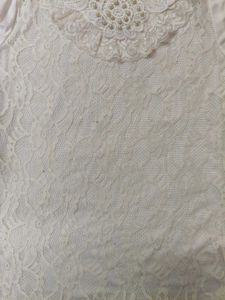 Elegant Pearl &amp; Lace Blouse