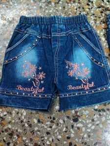 Cute Denim Shorts Set