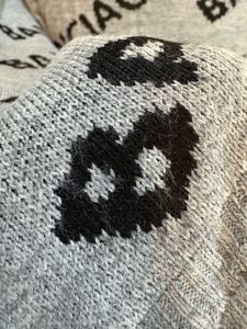 Balenciaga Grey Knit Sweater Semi Winter