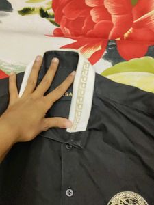 Versace Black Button-Down Shirt