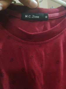 M.C. Zone Red Printed T-Shirt