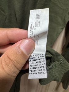 Dolce &amp; Gabbana Olive Green Long Sleeve Underwear