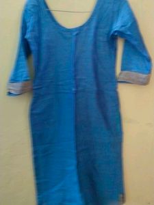 Blue &amp; Silver Embellished Kurti