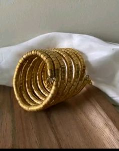 Combo Of 2 Spiral Bracelet ( GOLD + SILVER)