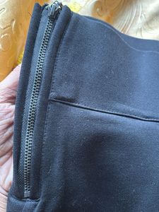 Black Zipper Detail Pants