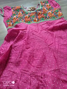 Girls Pink Ethnic Dress