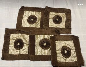 Brown 5 Pieces Of Cushion Covers (16x16)