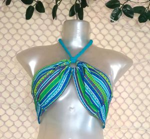Colorful Halter Bikini Top