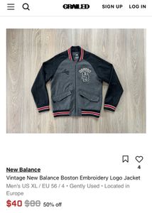 New Balance Vintage Varsity Boston Jacket