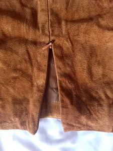 Velvet Leather Skirt