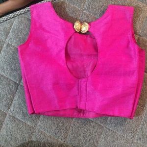 Hot Pink Sleeveless Top w/ Embellishments