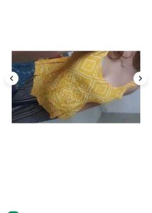 Yellow sleeveless peplum top👗🤌♥️