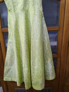 Green Embroidered Anarkali Dress
