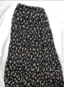 Flared Skirt With Floral Details