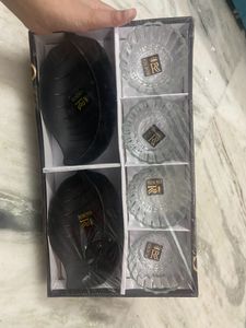 Brand New 4 Glass Bowl With 2 Tray Only @rs250