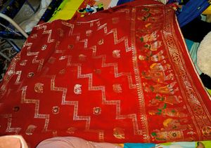 New Georgette Zari Work Saree With Blouse Piece