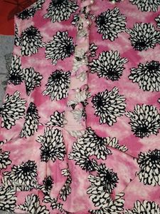 Pink Floral Print Top