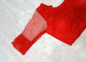 Red Embroidered Blouse