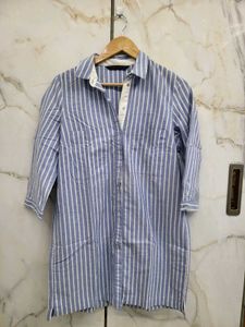 Zara Striped Shirt Dress