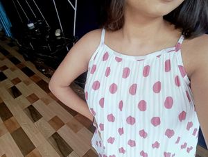 Polka Dot Pleated Top