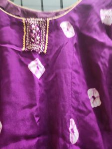 Purple Bandhani Salwar Suit