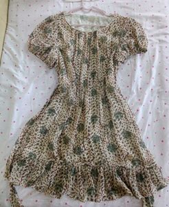 Floral Print Ruffle Mini Dress