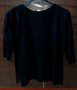 Black Embroidered Short Kurti