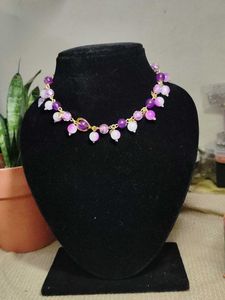 Beaded Purple Necklace
