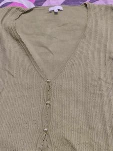 Olive Green Knit Top