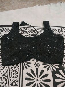 Sequined Black Blouse