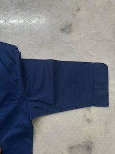 Blue 3/4 Sleeve Button Down Tunic