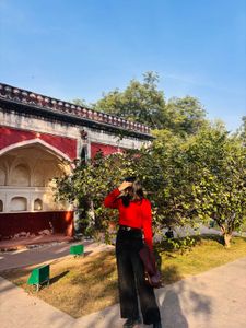 Stylish Red Knit Sweater