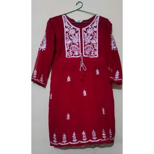 Red Georgette Tunic ❤️