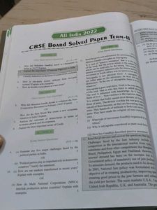 Class 10 CBSE  SOCIAL SCIENCE 12 PYQ PAPERS AND CH