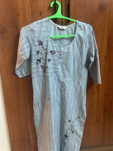 Few Time Worn Pure Cotton Khadi Kurta Set