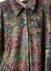 Paisley Velvet Top Type Shirt