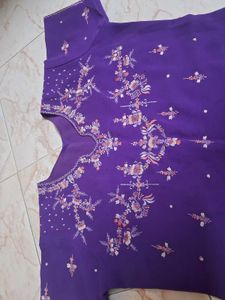 40 Or L Purple Kurti Set