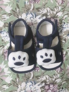 Baby Blue Paw Print Shoes