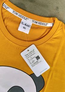 Brand New Panda Printed Half Yellow T-shirt