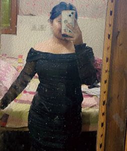 Sheer Black Bodycon Dress Savana