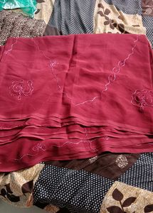 Maroon Saree