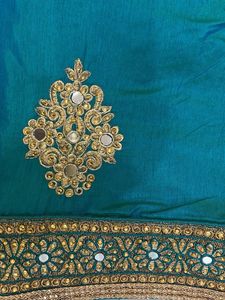 Elegant Teal Saree