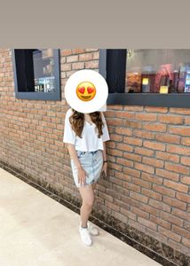 Light Blue Denim Mini Skirt